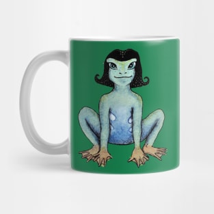 Yoga Card Frog Girl Mug